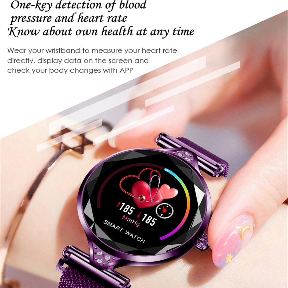 Womens Fashion Smart Watch Fitness and Health With Diamante Strap - Pleasures and Sins   Pleasures and Sins