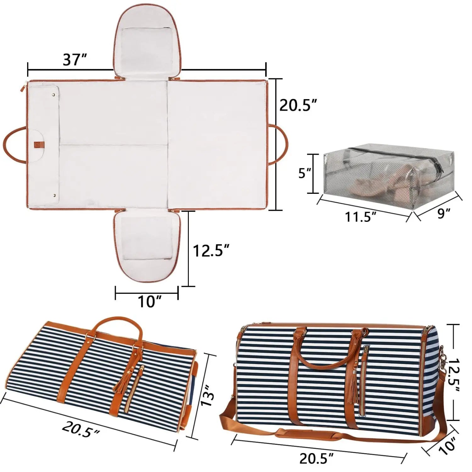 Sac de costume portable et pliable, bagage de voyage multifonctionnel