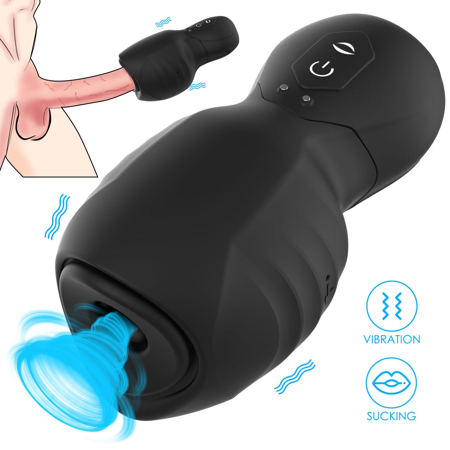 Men's Masturbation Multi Frequency Sucking Vibrating Cup