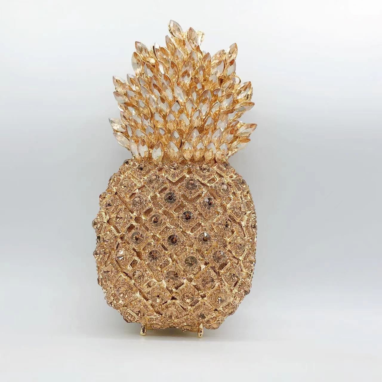 Pineapple Shape Diamante Dinner Bag Full Diamond Handheld Bag - Pleasures and Sins   Pleasures and Sins