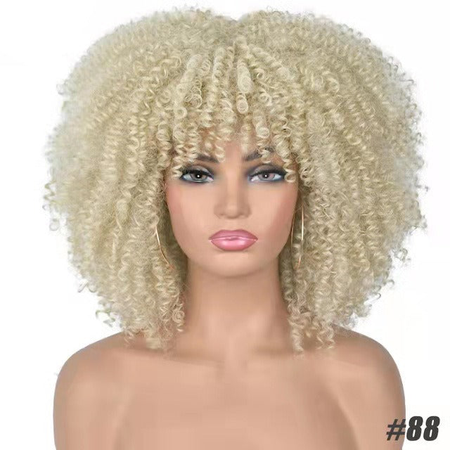 Ladies African Black Chemical Fiber Wig Full Head - Pleasures and Sins   Pleasures and Sins