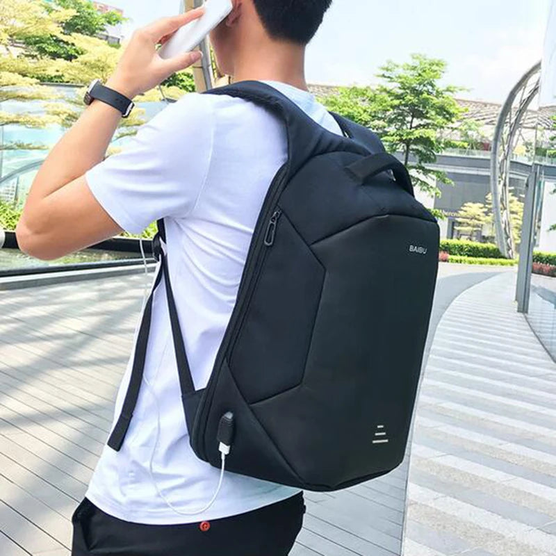 Men 15.6 Laptop Backpack Anti Theft Backpack Usb Charging Waterproof Backpack - Pleasures and Sins   Pleasures and Sins