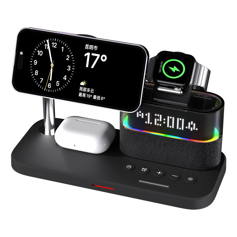 Apple Magnetic wireless charger 5 in 1 charger clock suitable for iPhone - Pleasures and Sins   Pleasures and Sins