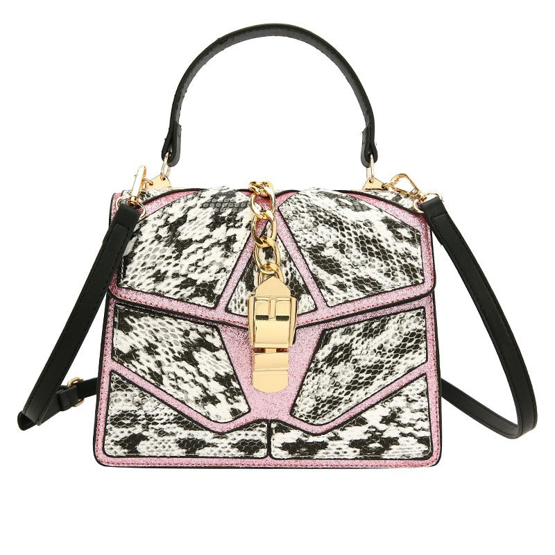 Color block hand-held small square bag, versatile for women