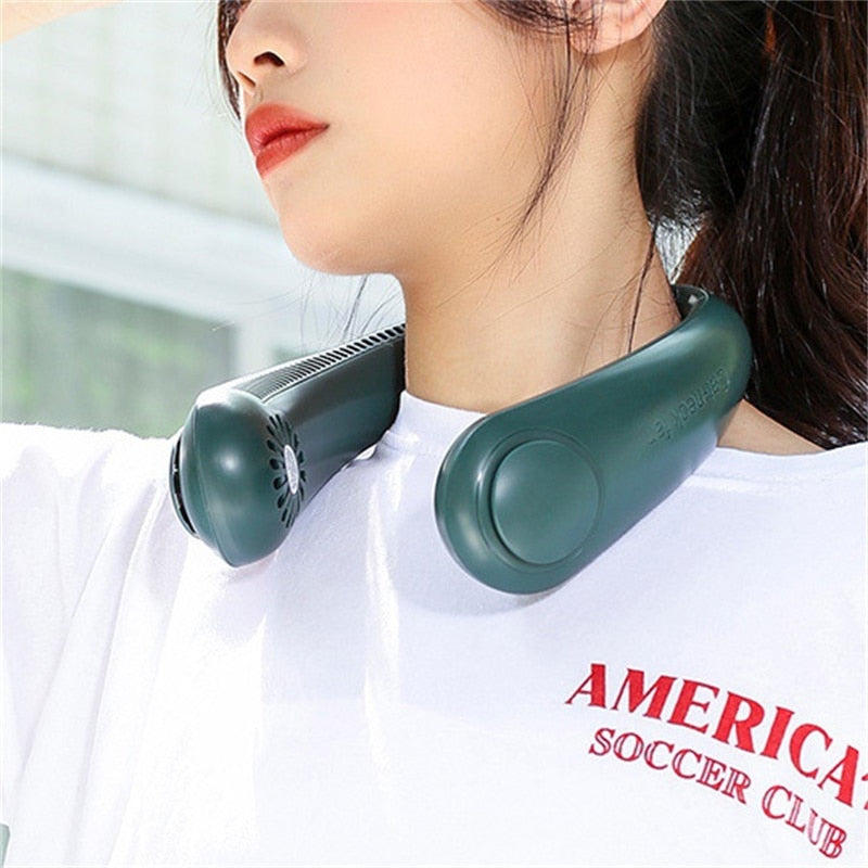 New Mini Neck Fan Portable Wireless Bladeless Fan USB Rechargeable - Pleasures and Sins   Pleasures and Sins