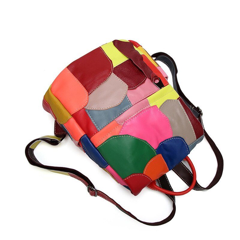 Genuine Leather Womens Multicolour Large Capacity Travel Bag - Pleasures and Sins   Pleasures and Sins