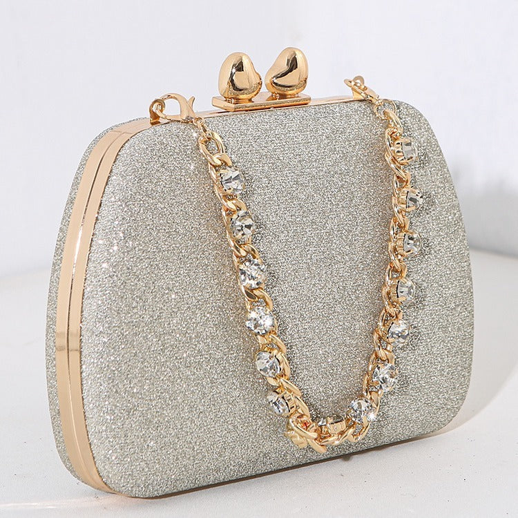 Diamond Chain Handheld Small Square Celebrity ClutchBag - Pleasures and Sins   Pleasures and Sins