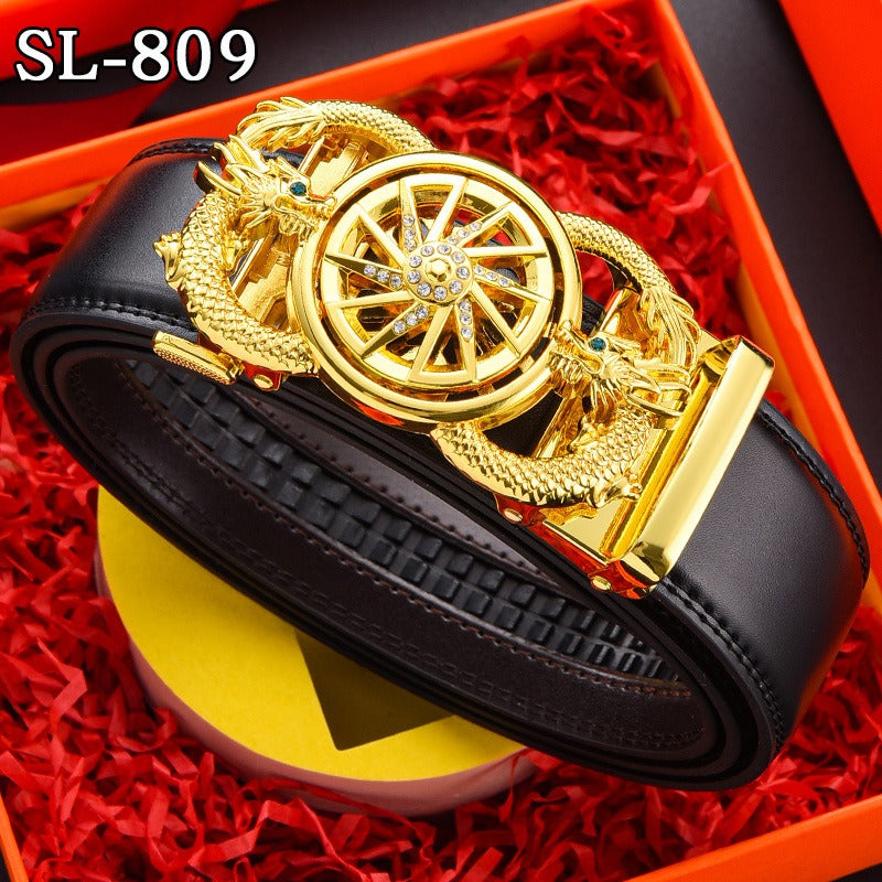 Timeless Belt Mens Genuine Leather Automatic Belt Trendy Simple Belt - Pleasures and Sins   Pleasures and Sins