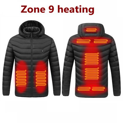 Mens Winter Warm USB Heated Jacket Thermostat Hooded Waterproof Jacket - Pleasures and Sins   Pleasures and Sins