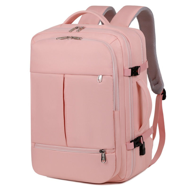 Large Capacity Backpack Multiple Pockets And Zippers Versatile Business Travel - Pleasures and Sins   Pleasures and Sins