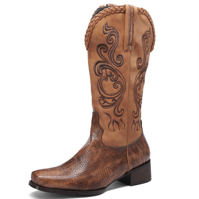 Unisex Western Cowboy Boots Lined and Thick heel - Pleasures and Sins   Pleasures and Sins