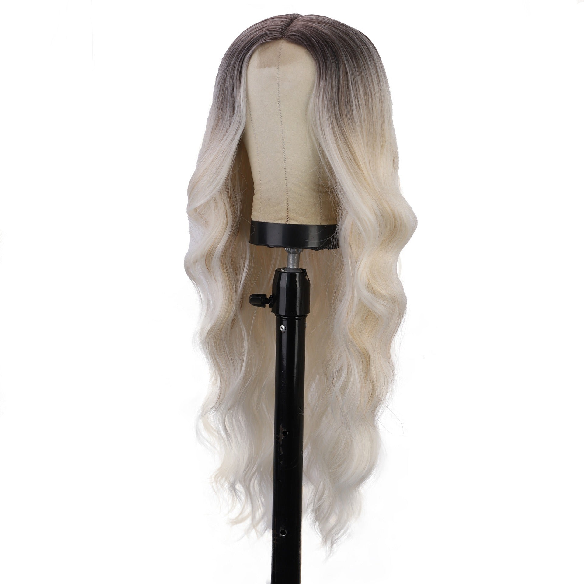 Women's Long Curly Ombre, Synthetic Fibre, Lace Front Wig - Pleasures and Sins   Pleasures and Sins