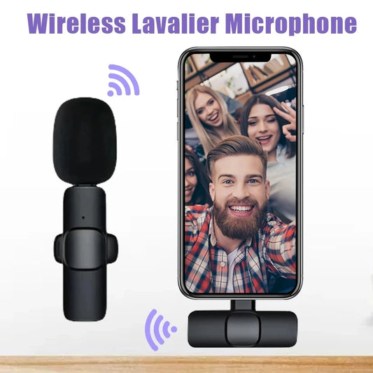 Buttonhole Lavalier Wireless Microphone Mini Mic For Phone TikTok