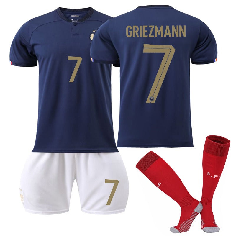 France Home Football Kit No.10 Mbappe 19 Benzema 11 Dembele 9 Giroud - Pleasures and Sins   Pleasures and Sins