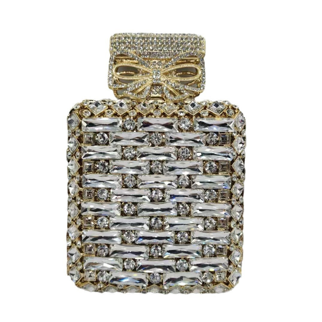 Rhinestone Bag Perfume bottle Shape with Diamante and Crystal - Pleasures and Sins   Pleasures and Sins