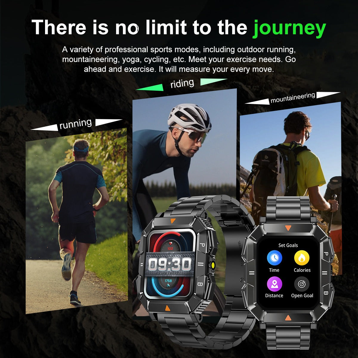 Smartwatch Bluetooth waterproof heart rate oxygen monitoring