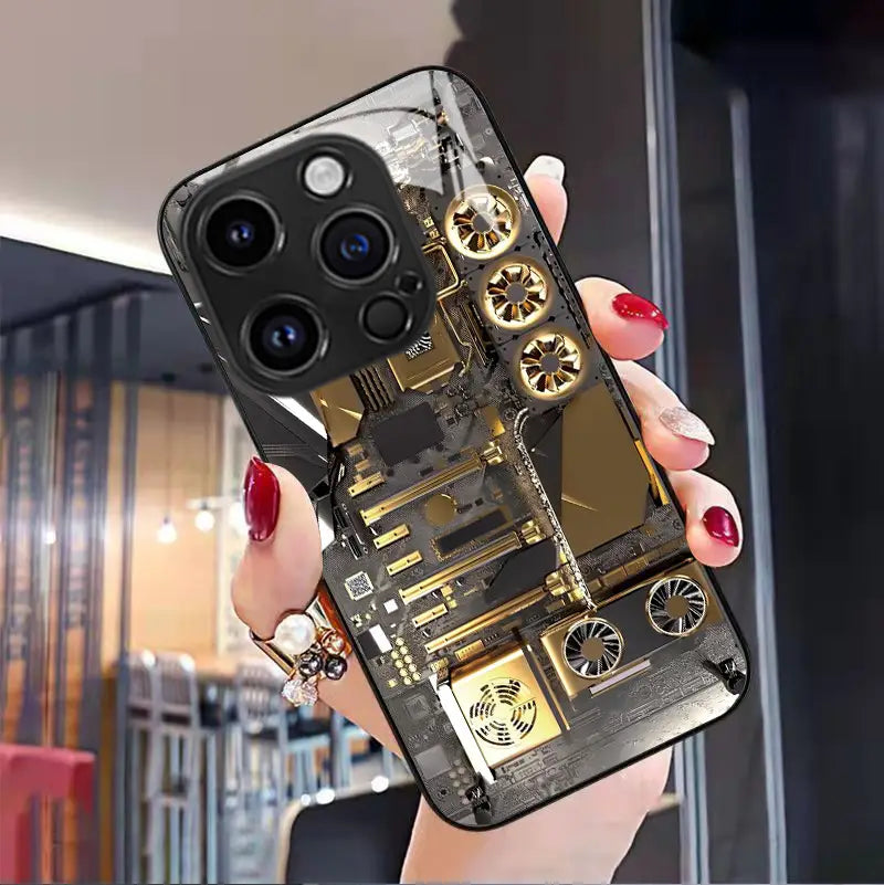 Trendy Circuit Board Design Apple Iphone 14 & 15 Phone Case