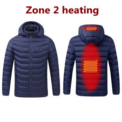 Mens Winter Warm USB Heated Jacket Thermostat Hooded Waterproof Jacket - Pleasures and Sins   Pleasures and Sins