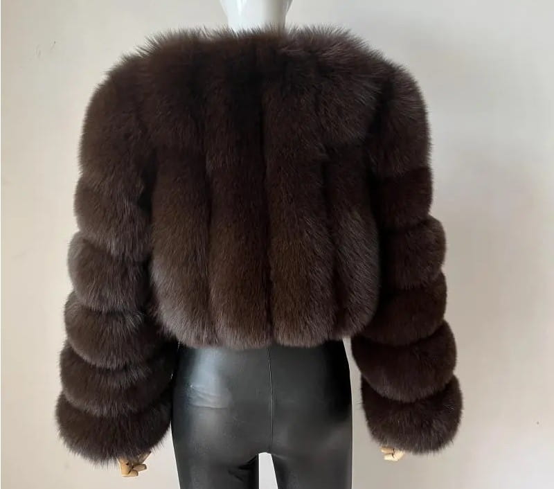 Imitation Fox Fur Short Coat for Stylish Ladies