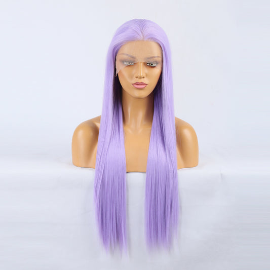 Light Purple Chemical Fibre Lace Front Long Straight Wig - Pleasures and Sins   Pleasures and Sins