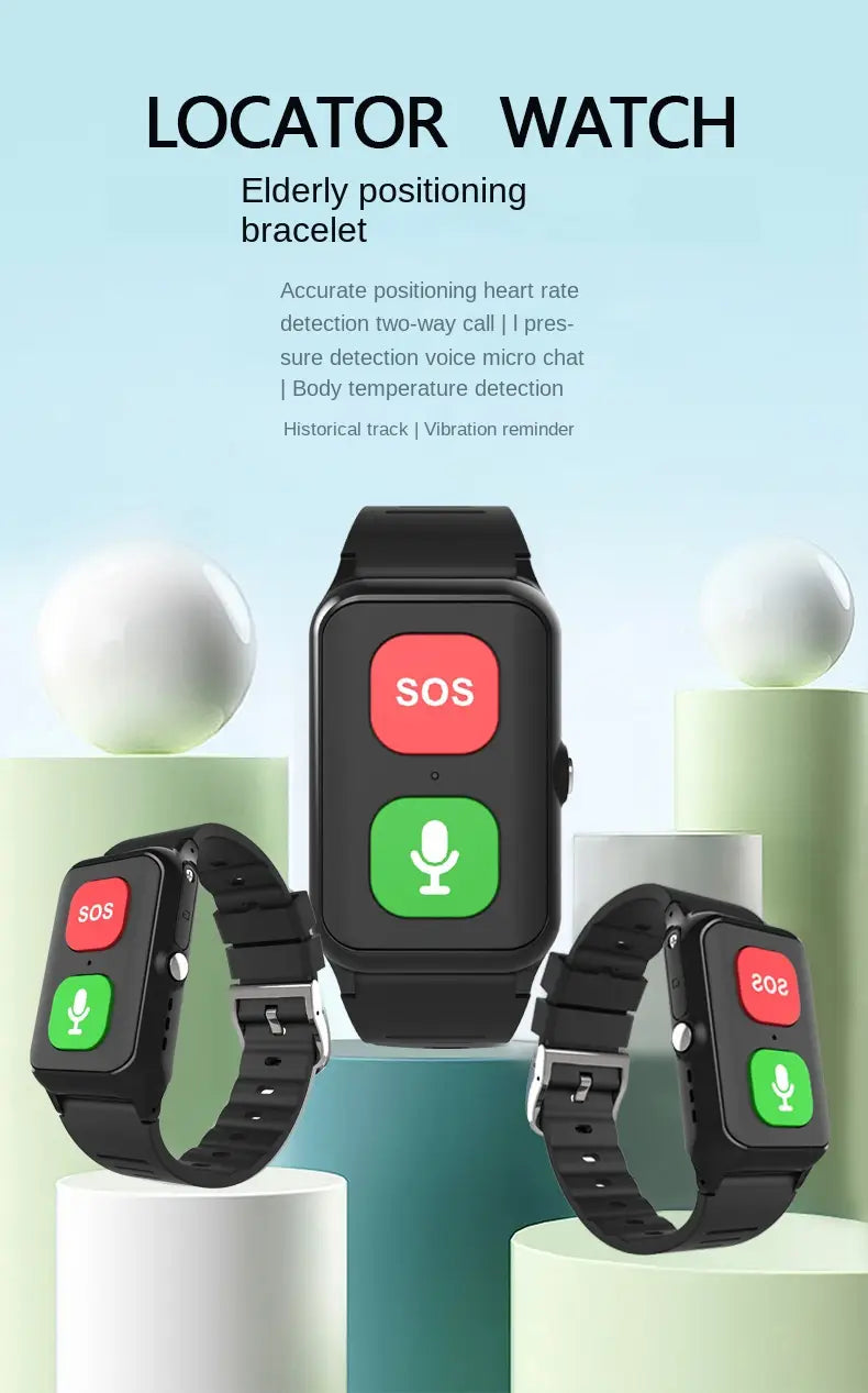 Sos Elderly Gps Positioning Watch Locator with Heart Rate