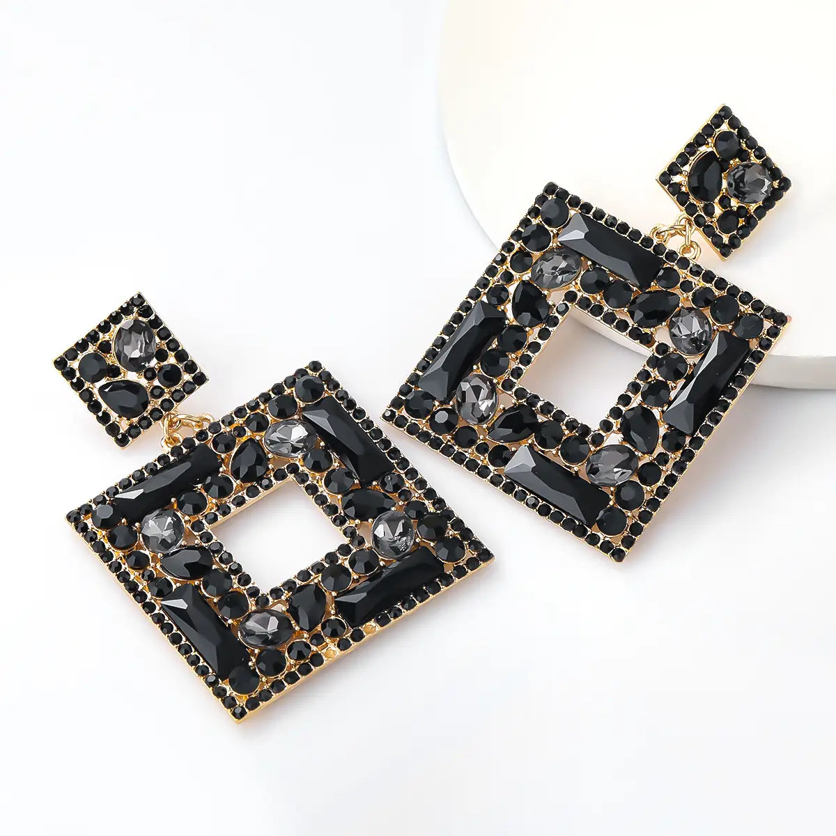 Flash Multi-layer Square Diamond Strass Volldiamant