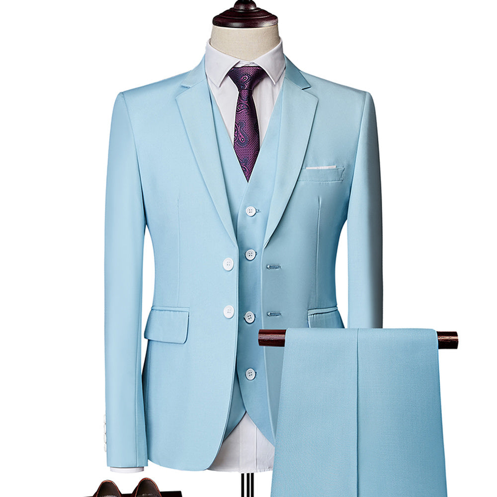 Mens 3 Pc Slim Fit Formal Suit In 10 Stunning Colours - Pleasures and Sins   Pleasures and Sins