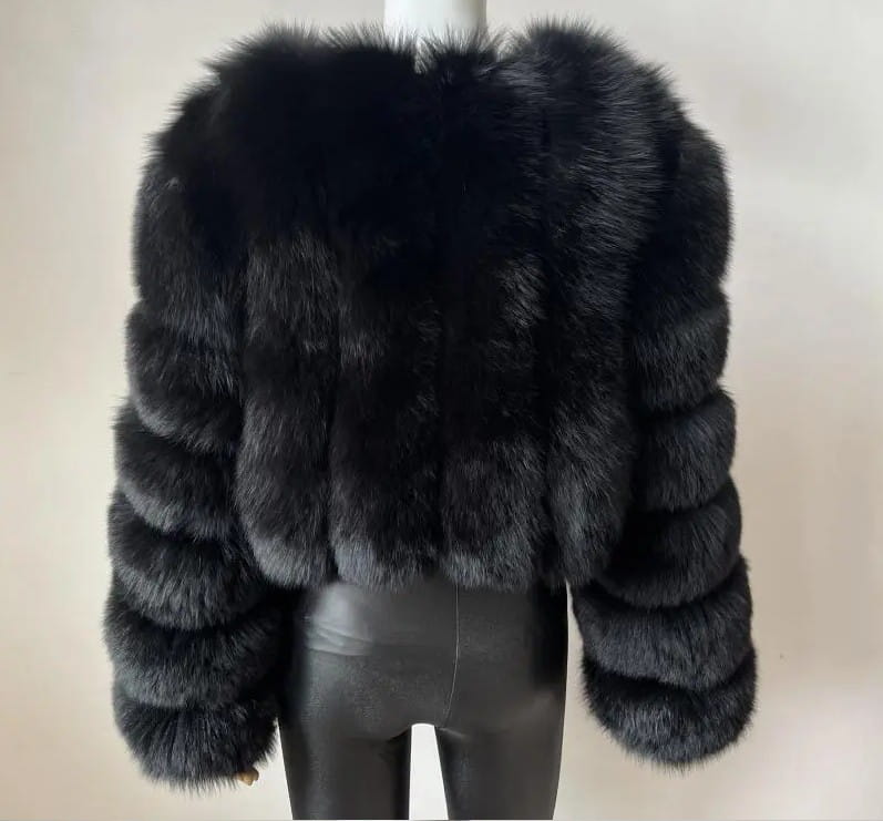 Imitation Fox Fur Short Coat for Stylish Ladies