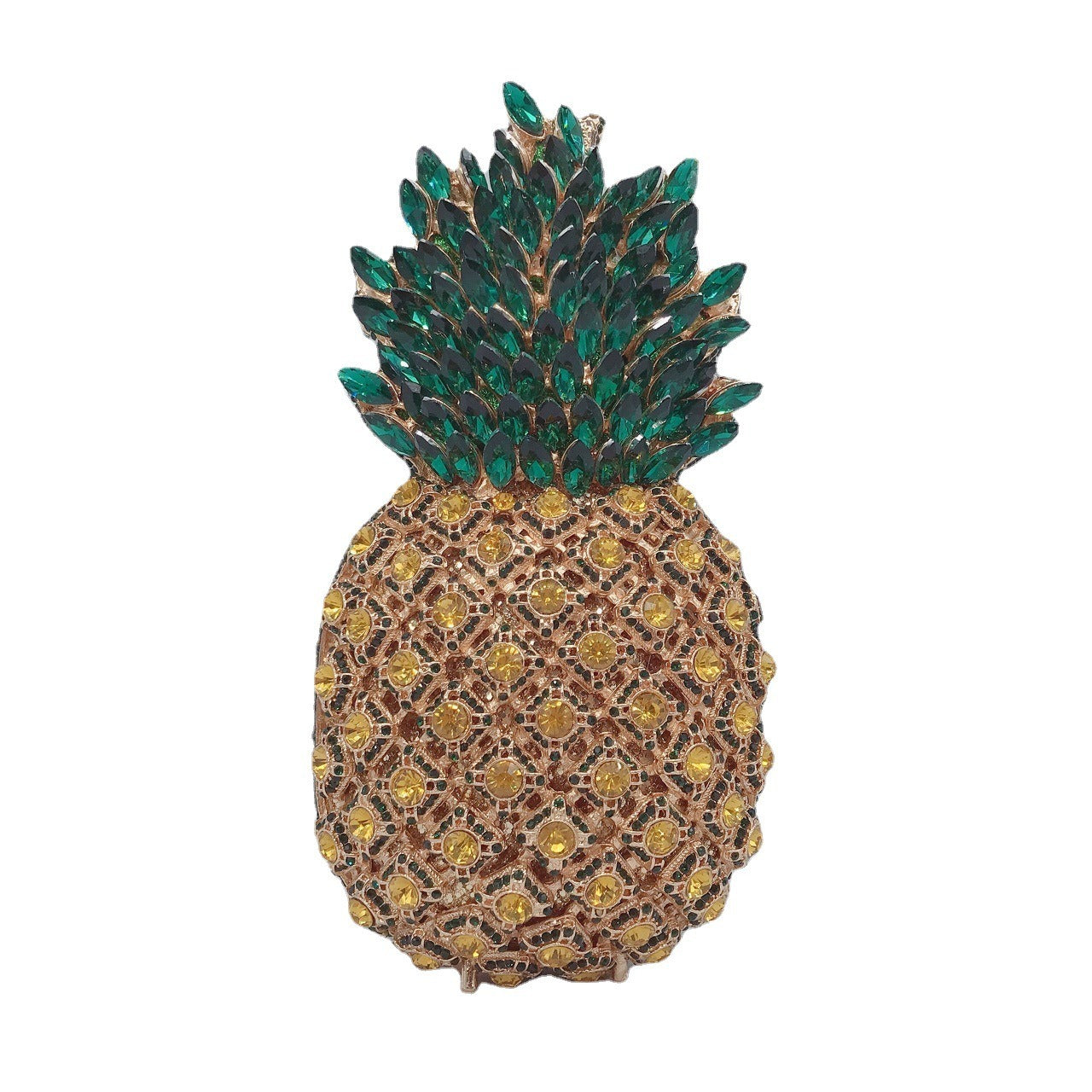 Pineapple Shape Diamante Dinner Bag Full Diamond Handheld Bag - Pleasures and Sins   Pleasures and Sins