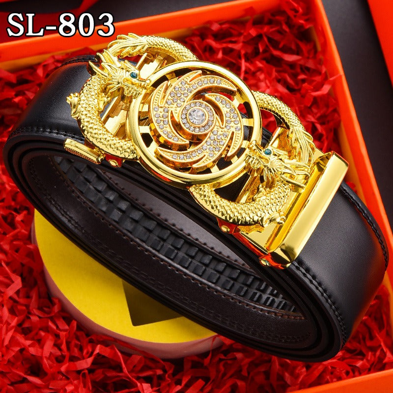 Timeless Belt Mens Genuine Leather Automatic Belt Trendy Simple Belt - Pleasures and Sins   Pleasures and Sins