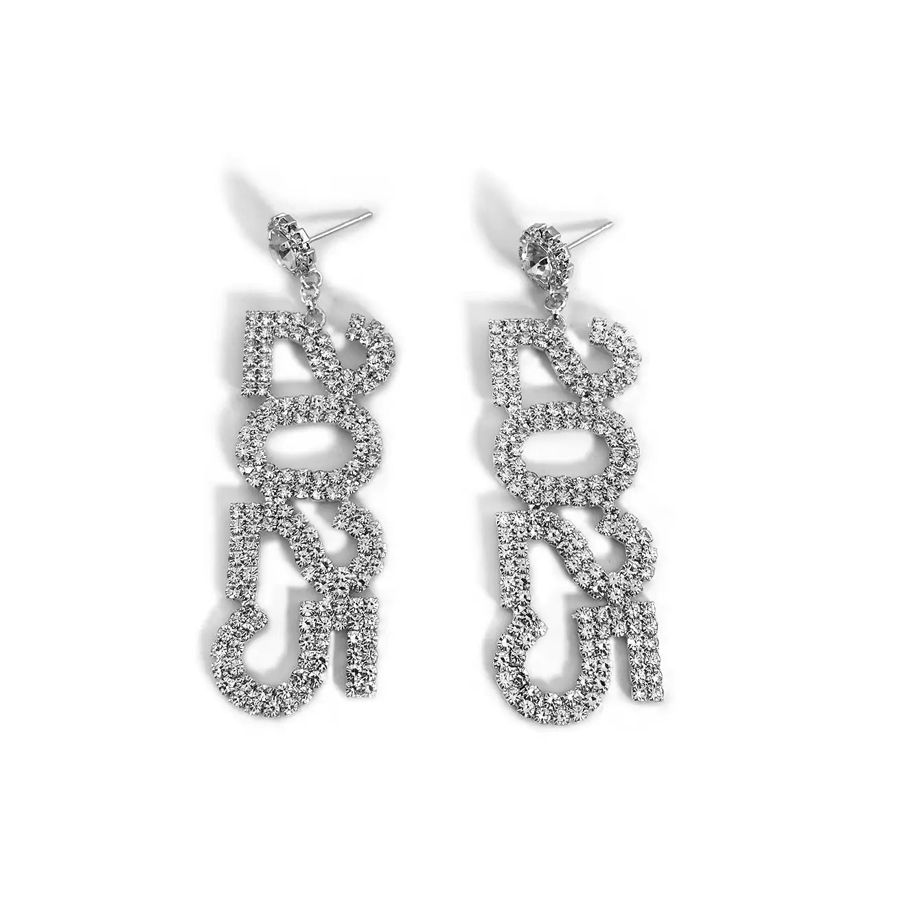 Sparkling Long Drop Hip Elegant Rhinestone Drug Earrings