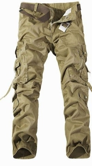 Mens Military Cargo pants Multi-pocket loose cotton trousers - Pleasures and Sins   Pleasures and Sins