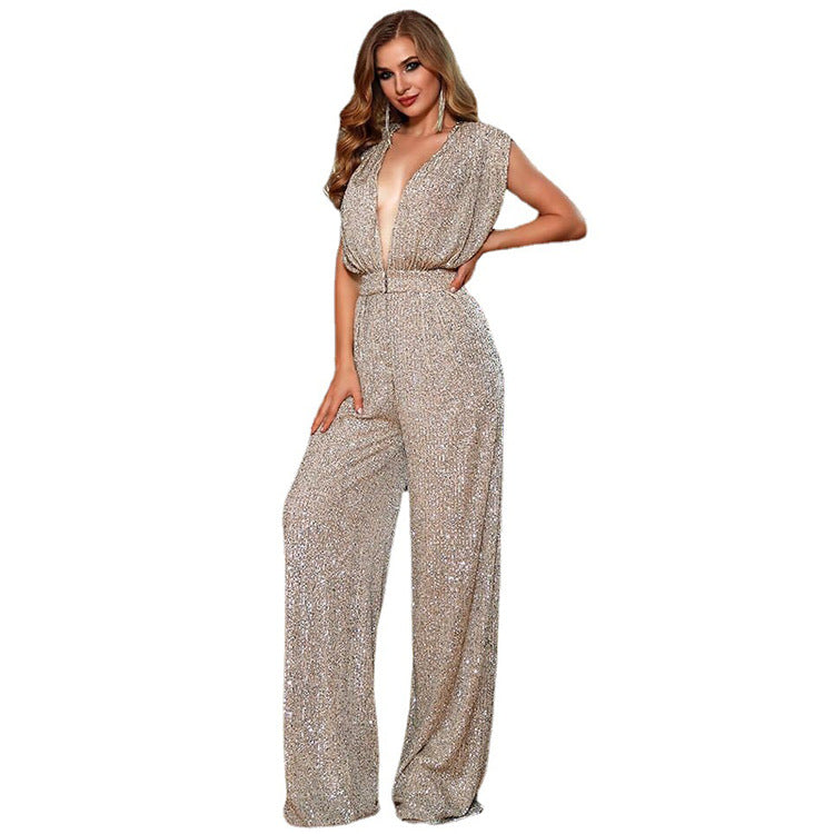 Womens Summer Sexy Corset Jumpsuit Glitter Short Sleeve - Pleasures and Sins   Pleasures and Sins