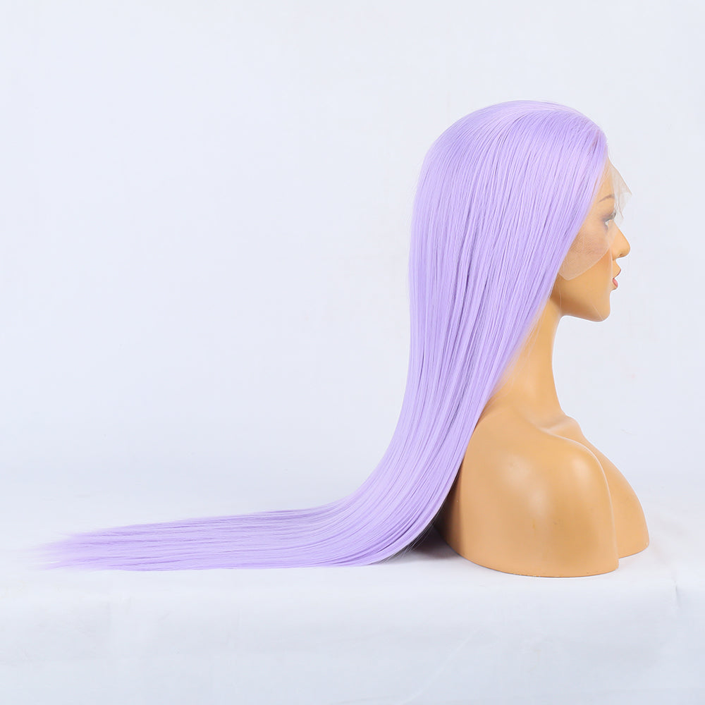 Light Purple Chemical Fibre Lace Front Long Straight Wig - Pleasures and Sins   Pleasures and Sins