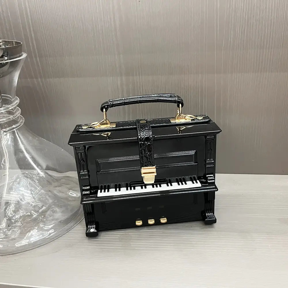 Unique Luxury Piano shape Crossbody Shoulder Bag With Top