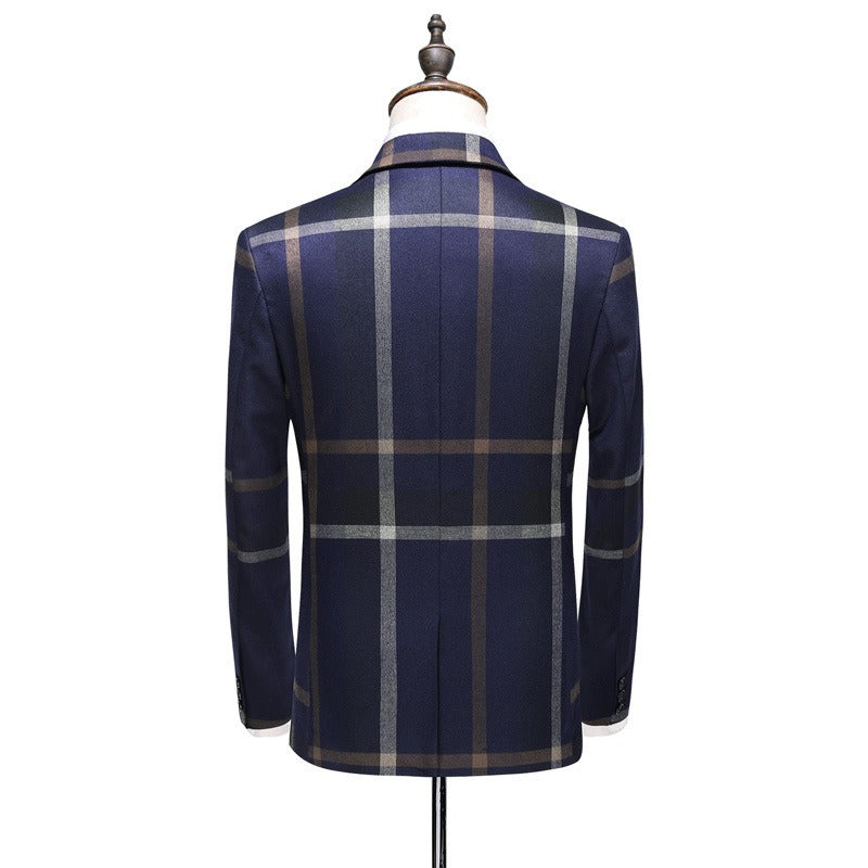 Mens Three Piece Suit Large Checked - Tartan Groom Suit - Pleasures and Sins   Pleasures and Sins