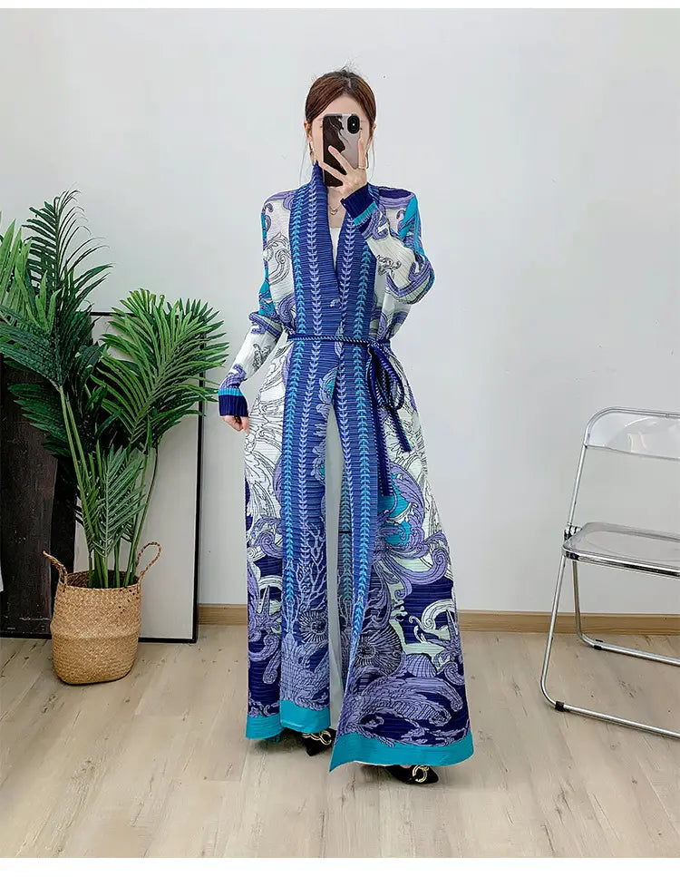 Muslim Fashion Elegant Cardigan Dress Belt Robe