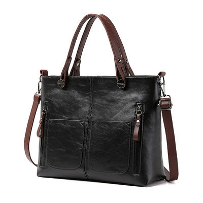 Ladies large capacity retro simple diagonal cross bag