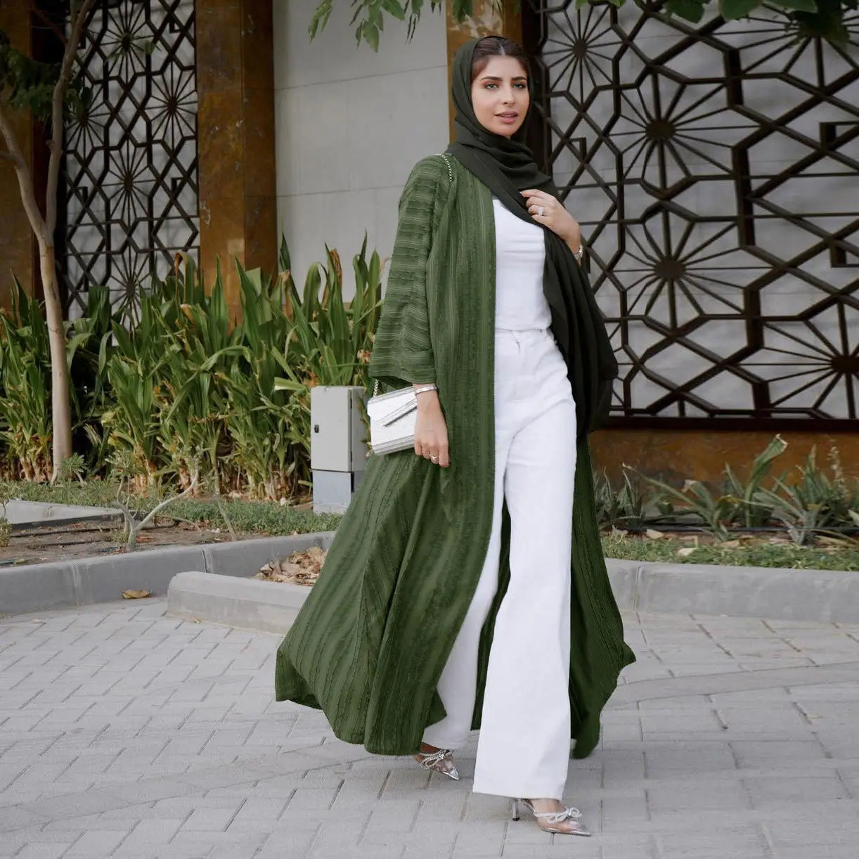 Ramadan Eid Djellaba Abaya Long Sleeve Muslim Dress