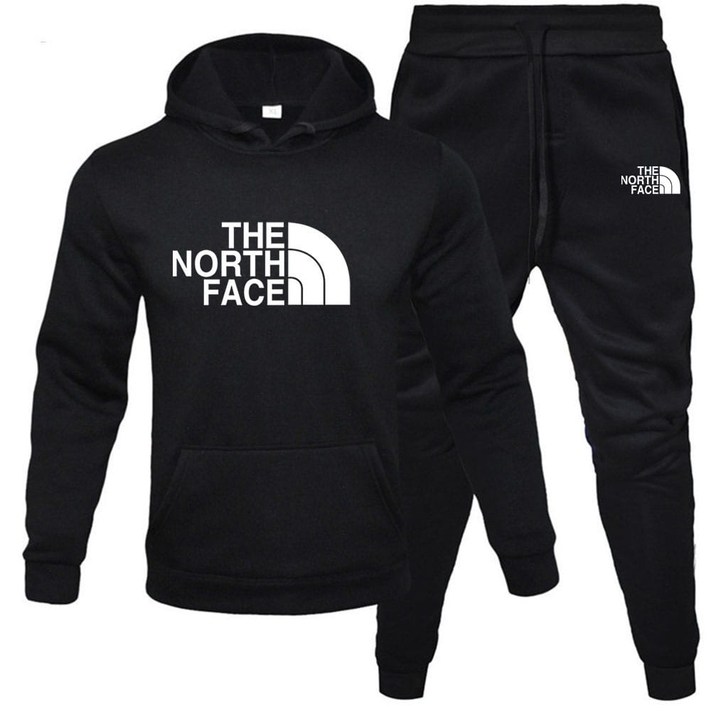 North Face Bedruckter Fleece Hoodie und Jogger Set