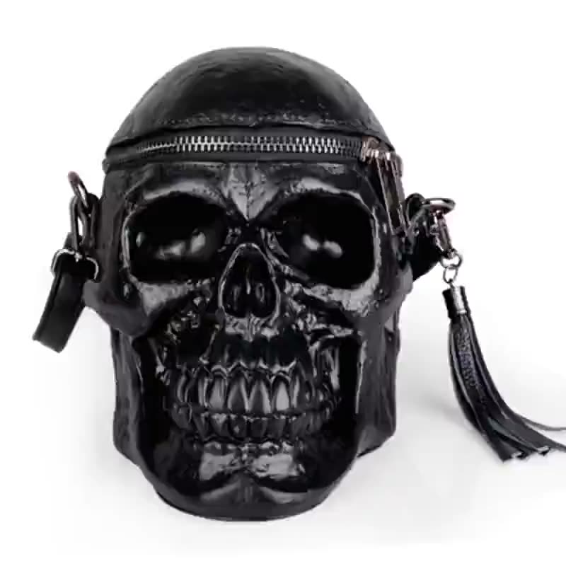 3D creative skull shape shoulder messenger silicone bag - Pleasures and Sins   Pleasures and Sins