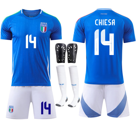 European Cup Italy home football uniform set No.14 Chiesa 18 Barella - Pleasures and Sins   Pleasures and Sins