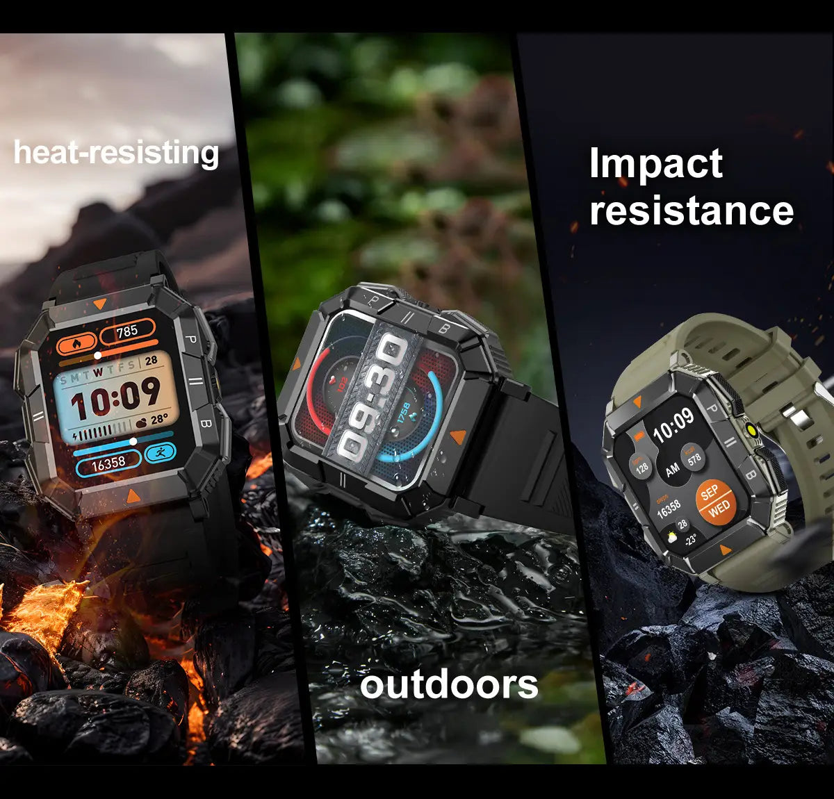 Smartwatch Bluetooth waterproof heart rate oxygen monitoring