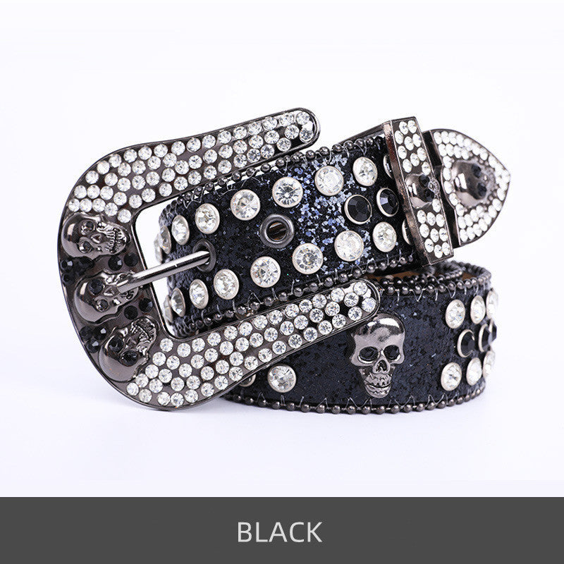 Luxury Belt Crystal Studded Belt Cowgirl Western Cowboy - Pleasures and Sins   Pleasures and Sins