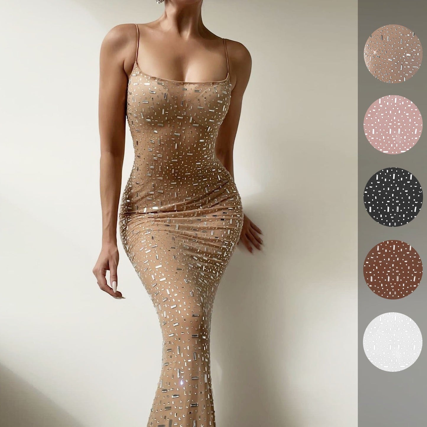 Womens bright diamond bling sexy mermaid long formal dress - Pleasures and Sins   Pleasures and Sins