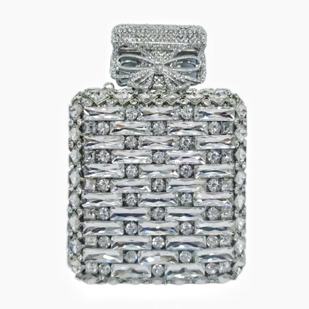 Rhinestone Bag Perfume bottle Shape with Diamante and Crystal - Pleasures and Sins   Pleasures and Sins