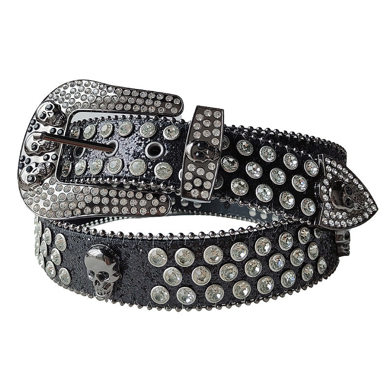 Luxury Belt Crystal Studded Belt Cowgirl Western Cowboy - Pleasures and Sins   Pleasures and Sins