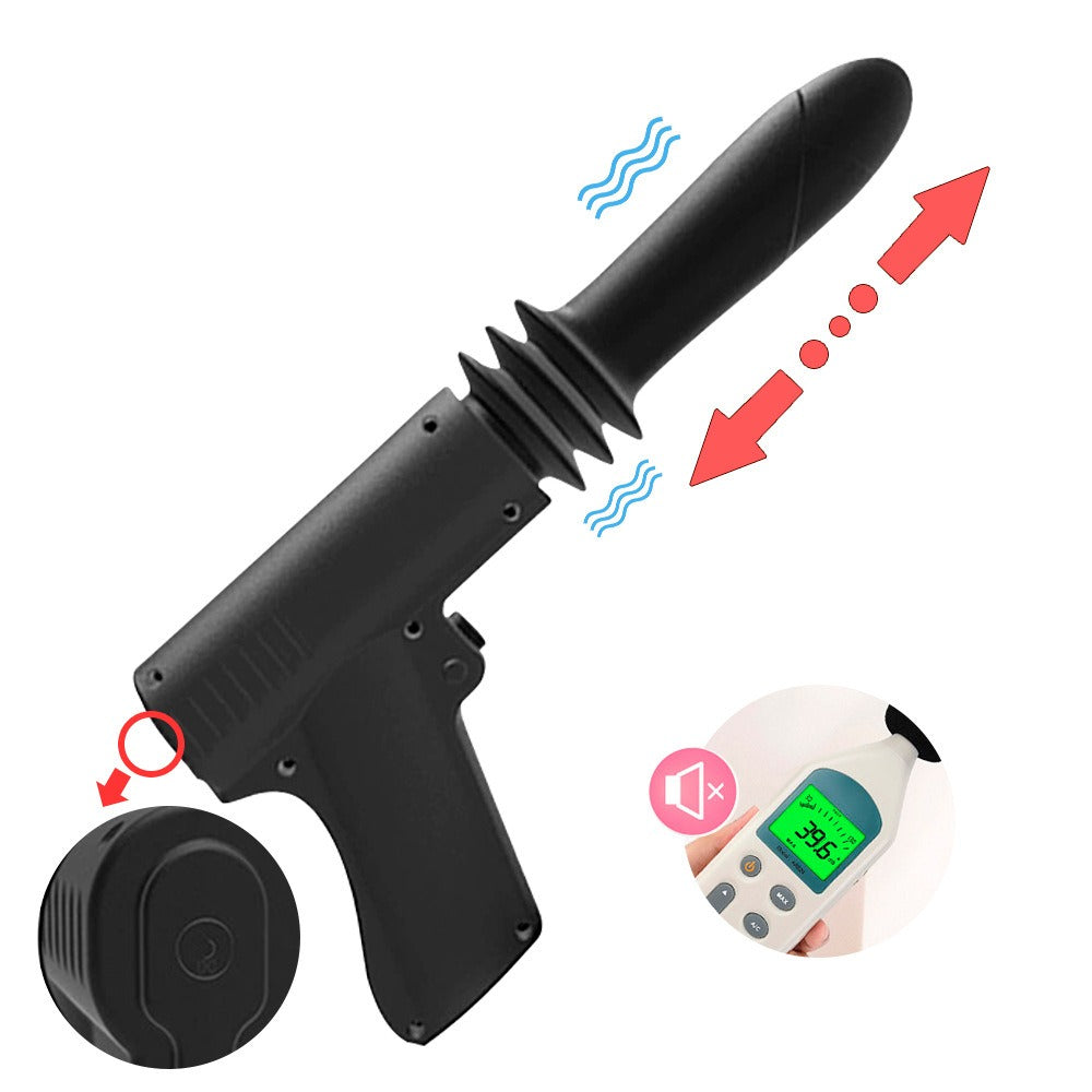 Simulated Phallus Pistol, Automatic Retractable Gun, Massage Vibrator - Pleasures and Sins   Pleasures and Sins