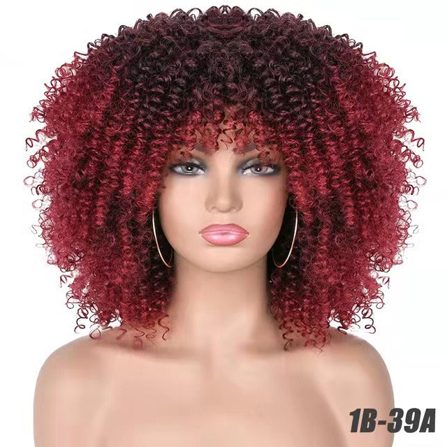 Ladies African Black Chemical Fiber Wig Full Head - Pleasures and Sins   Pleasures and Sins