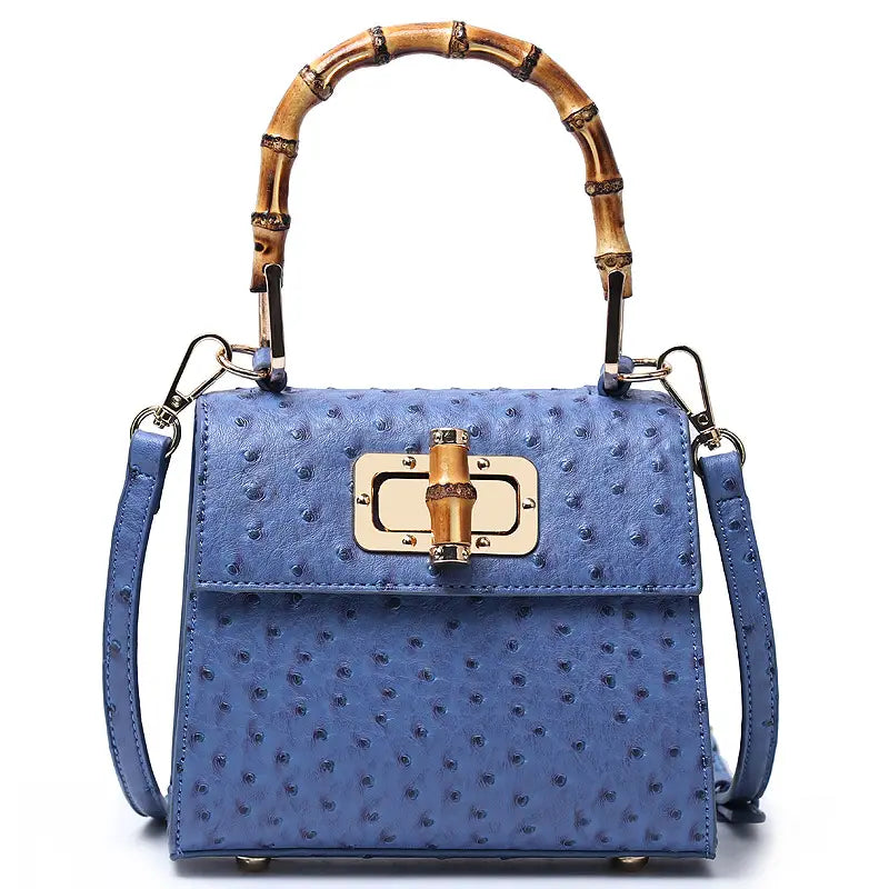 Buckle bag ostrich pattern single shoulder diagonal cross